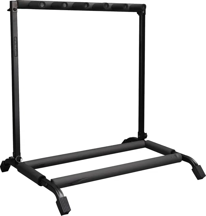 FRAMEWORKS Rack Plegable y Retráctil para 5 Guitarras, Soporte con Base Negra de Acero
