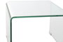 DKD Home Decor Set de 2 Mesitas Auxiliares de Cristal Templado Transparente