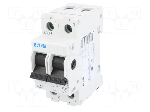 EATON ELECTRIC Interruptor de aislamiento IS-32/2, 2 polos, 32A, 240VAC