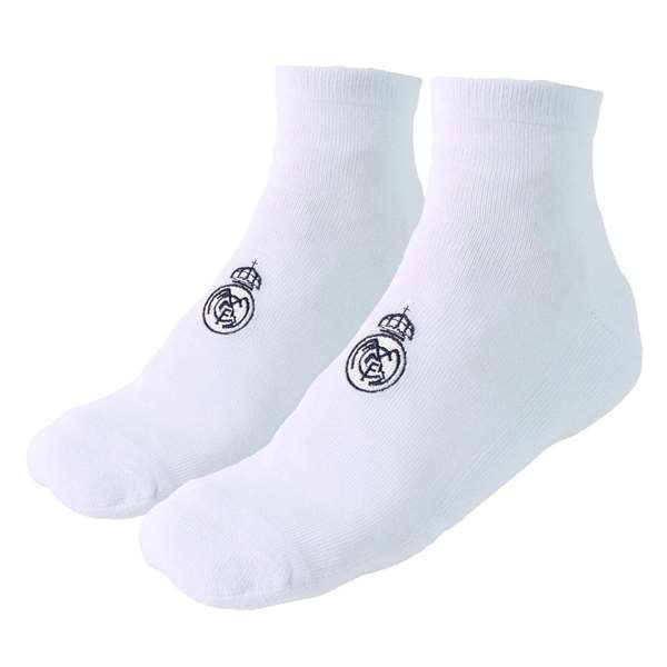 Cerdá Pack de 2 Calcetines Real Madrid, Talla Única, Color Blanco