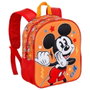 Mickey Mouse Mochila 3D Pequeña Whisper Disney, Mochila Preescolar con Relieve, Bolsillos Laterales, Color Naranja, 31x26x11 cm