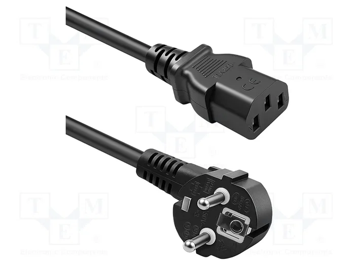QOLTEC Cable de alimentación H05VV-F 3G0,75mm2 Negro 1,8m QOLTEC Cable de alimentación H05VV-F 3G0,75mm2 Negro 1,8m