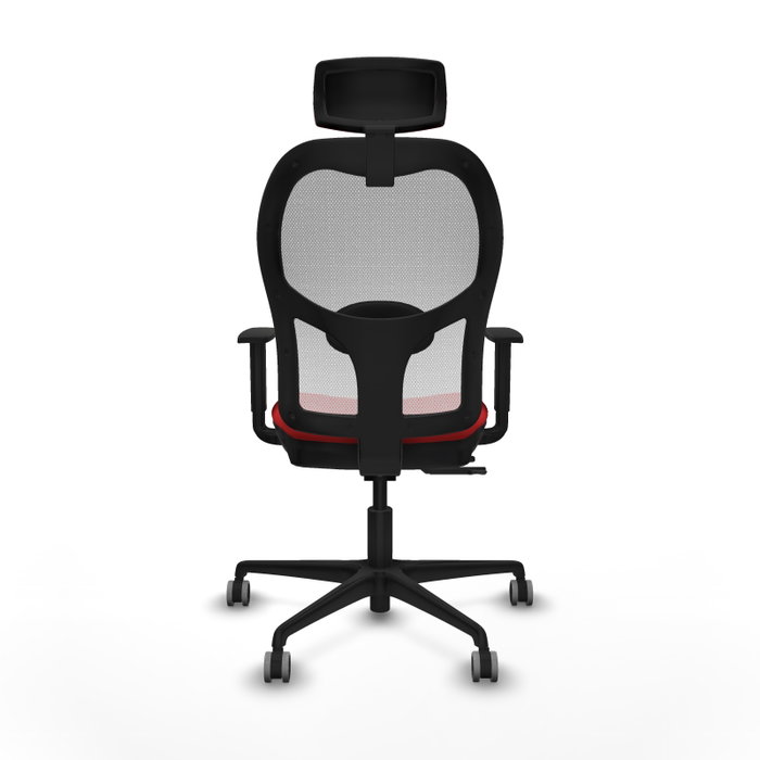 PIQUERAS Y CRESPO Silla de oficina Jorquera Rojo/Blanco con Mecanismo Sincro/Traslack