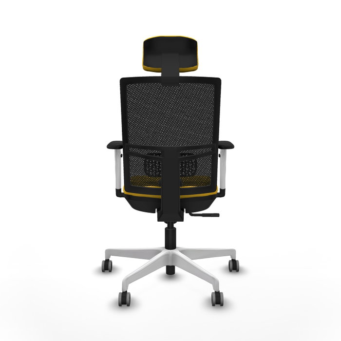 PIQUERAS Y CRESPO Silla de oficina Yunquera con mecanismo Sincro, Amarillo y Negro