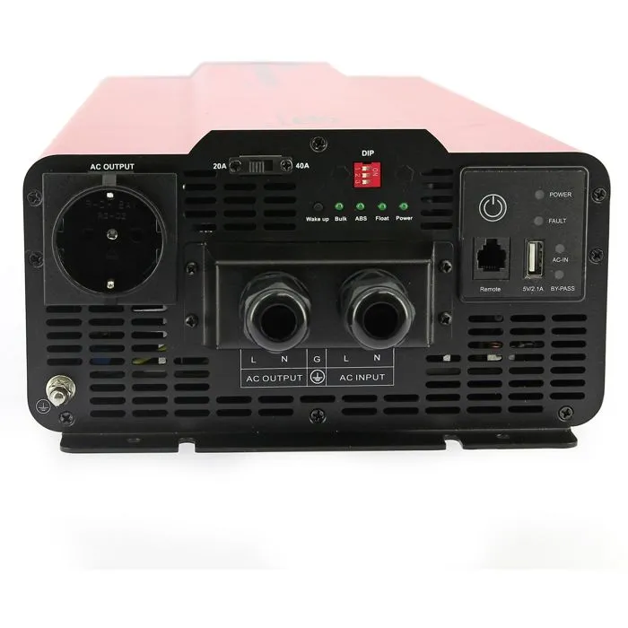 EZA Inversor-Cargador Onda Senoidal Pura 3000W 40A con MPS Automático y Control Remoto LED - Modelo EZA3700628284703