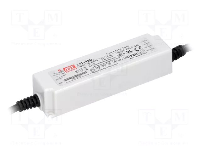 MEAN WELL LPF-16D-36 Alimentador LED 16,2W 36VDC 0,45A MEAN WELL LPF-16D-36 Alimentador LED 16,2W 36VDC 0,45A