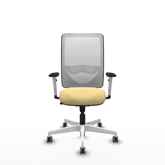 PIQUERAS Y CRESPO Silla de oficina Zulema con mecanismo Sincro, Crema y Blanco PIQUERAS Y CRESPO Silla de oficina Zulema con mecanismo Sincro, Crema y Blanco