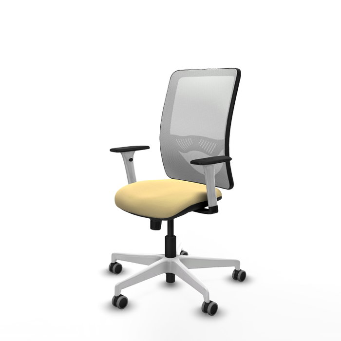 PIQUERAS Y CRESPO Silla de oficina Zulema con mecanismo Sincro, Crema y Blanco PIQUERAS Y CRESPO Silla de oficina Zulema con mecanismo Sincro, Crema y Blanco