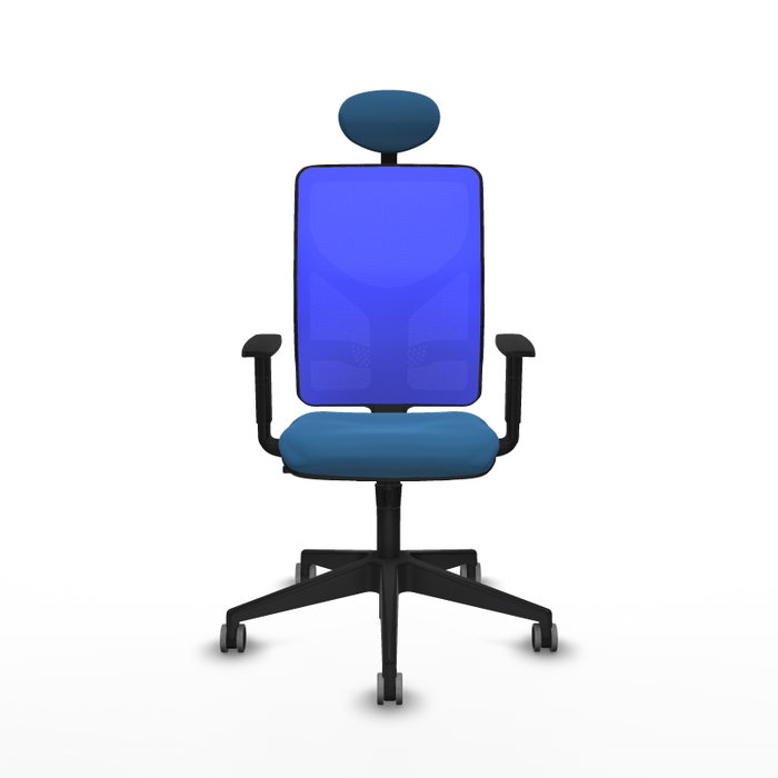 PIQUERAS Y CRESPO Silla de oficina Motilla con Mecanismo Sincro, Azul claro y Azul