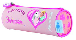 Dohe Portatodo Redondo 51713 para material escolar. Poliéster flexible y resistente con cierre de cremallera.