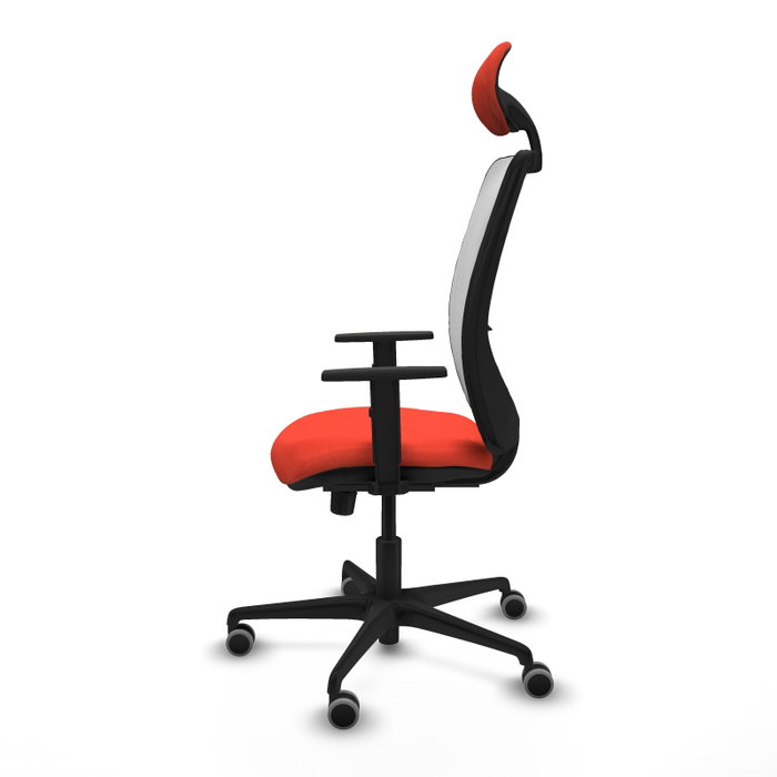 PIQUERAS Y CRESPO Silla de oficina Zulema con mecanismo Sincro, Naranja oscuro y Blanco PIQUERAS Y CRESPO Silla de oficina Zulema con mecanismo Sincro, Naranja oscuro y Blanco