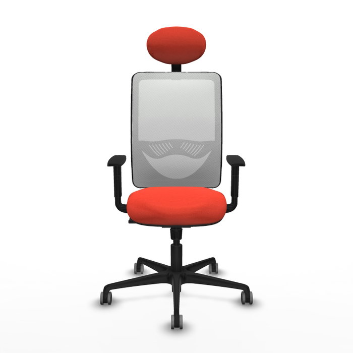 PIQUERAS Y CRESPO Silla de oficina Zulema con mecanismo Sincro, Naranja oscuro y Blanco PIQUERAS Y CRESPO Silla de oficina Zulema con mecanismo Sincro, Naranja oscuro y Blanco