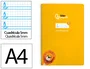Liderpapel Cuaderno Espiral A4 Tapa Dura 80 Hojas Papel 90gr Cuadro Pautado 5mm Color Amarillo