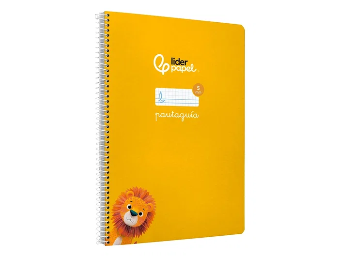 Liderpapel Cuaderno Espiral A4 Tapa Dura 80 Hojas Papel 90gr Cuadro Pautado 5mm Color Amarillo