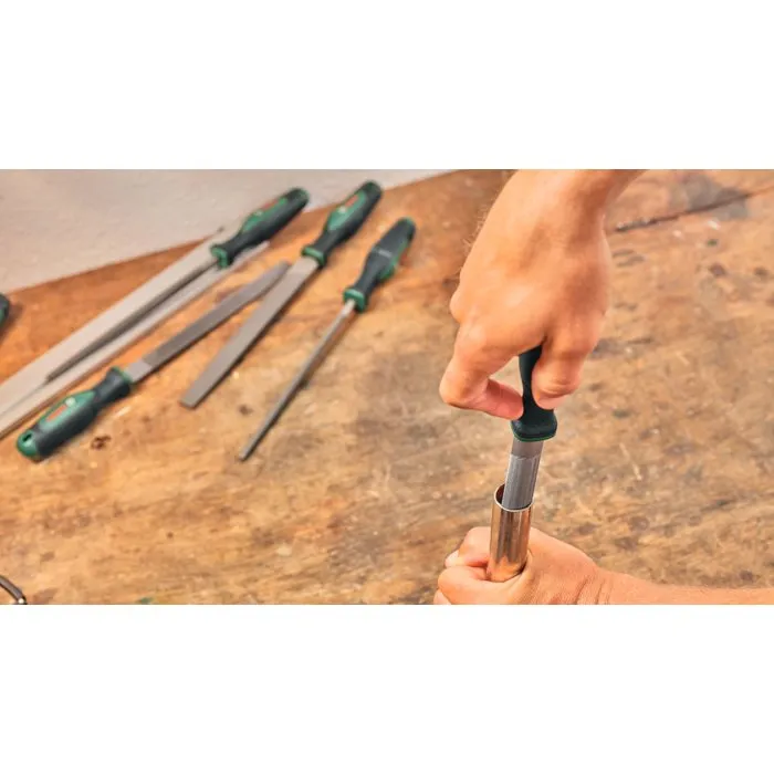 Bosch BOS4059952735115 - Juego de 4 Limas de 200 mm (8 Pulgadas) con Cepillo para Desbaste y Acabado