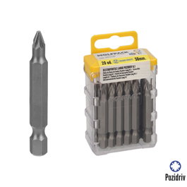 WOLFPACK LINEA PROFESIONAL Set de 20 Puntas Largas Pozidriv Nº 1