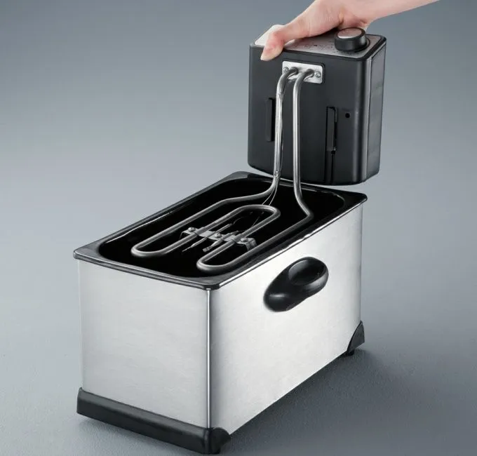 Severin FR2431 Freidora eléctrica semiprofesional - Acero inoxidable