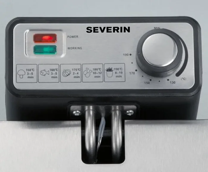 Severin FR2431 Freidora eléctrica semiprofesional - Acero inoxidable