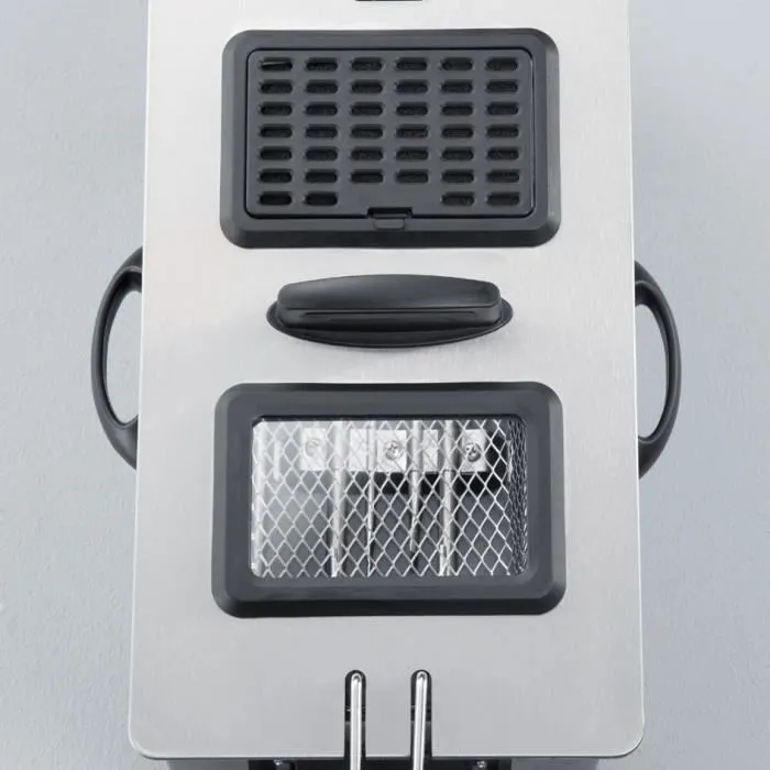 SEVERIN FR2431 Freidora eléctrica semiprofesional 2000W - Capacidad 3L y 400g - Acero inoxidable SEVERIN FR2431 Freidora eléctrica semiprofesional 2000W - Capacidad 3L y 400g - Acero inoxidable