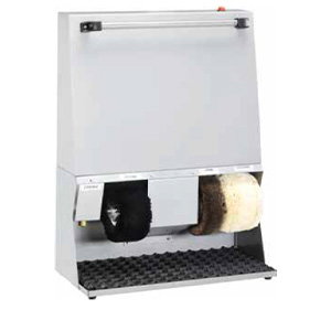 Due Effe Limpia Zapatos - Máquina Limpiazapatos de Acero, 83x30x62 cm, 150 W