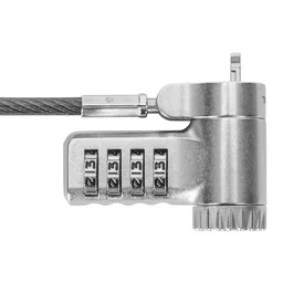 Targus ASP96GLX-S Cable Antirrobo de Acero Galvanizado con Cerradura de Combinación, 2 m, Plata