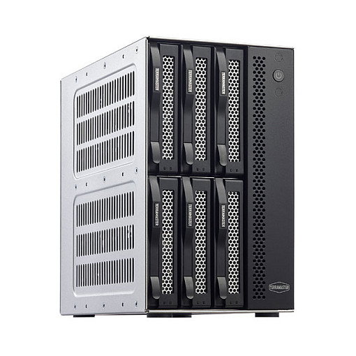 TerraMaster D6-320 - Carcasa NAS de 6 bahías para disco HDD/SSD, USB 3.2 Gen 2, 132 TB Máx., 10 Gbit/s, para escritorio (Negro, Diskless)