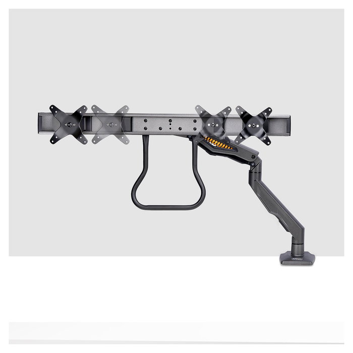 StarTech.com Brazo de Sobremesa de Resorte Mecánico para 2 Monitores hasta 27", Travesaño, Montaje por Abrazadera, 30 kg, VESA 75x75/100x100