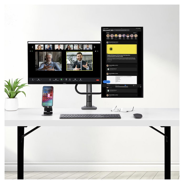 StarTech.com Brazo de Sobremesa de Resorte Mecánico para 2 Monitores hasta 27", Travesaño, Montaje por Abrazadera, 30 kg, VESA 75x75/100x100