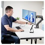 StarTech.com Brazo de Sobremesa de Resorte Mecánico para 2 Monitores hasta 27", Travesaño, Montaje por Abrazadera, 30 kg, VESA 75x75/100x100