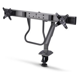 StarTech.com Brazo de Sobremesa de Resorte Mecánico para 2 Monitores hasta 27", Travesaño, Montaje por Abrazadera, 30 kg, VESA 75x75/100x100