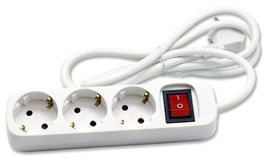 Enchufe Protector Cegasa 3 Salidas (Regleta) Cable 1,4 Metros