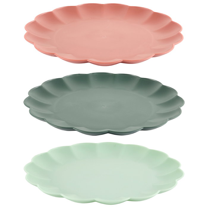 Home Deco Factory Plato Paradis Exotiqu 25,5 cm Plástico Polipropileno Colores Surtidos Duradero Apto Lavavajillas