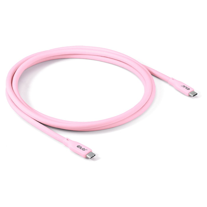 Club 3D Cable USB-C Rosa CAC-3002 de 2m USB4 Gen 2x2 240W PD Club 3D Cable USB-C Rosa CAC-3002 de 2m USB4 Gen 2x2 240W PD