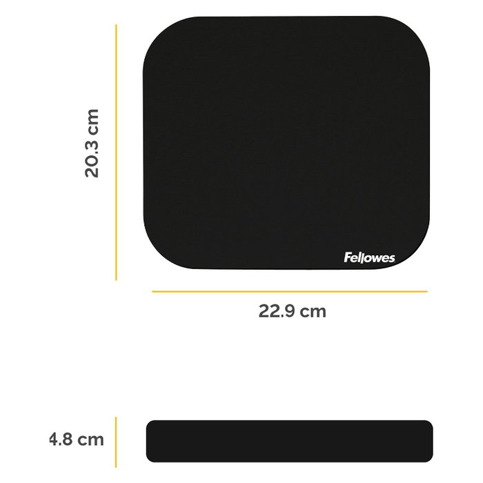 Fellowes Alfombrilla para Ratón Premium Negra, 232x199mm