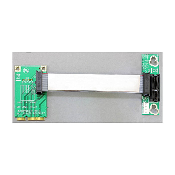 DeLOCK Riser Karte Mini PCI Express a PCI Express x1 - Adaptador Tarjeta Expansión, 9 cm Negro y Verde, 84733020