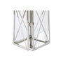 DKD Home Decor Set de 3 Farolas de Acero y Cristal Cromado