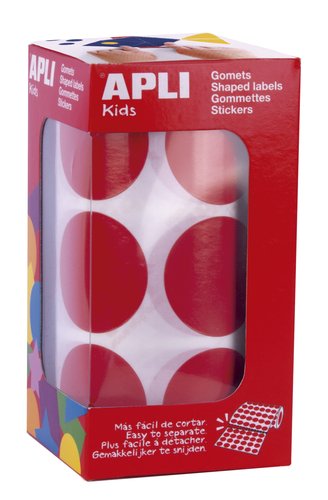 APLI Gomets Redondos 33 mm Rojo 708 uds. APLI Gomets Redondos 33 mm Rojo 708 uds.