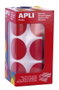APLI Gomets Redondos 33 mm Rojo 708 uds.