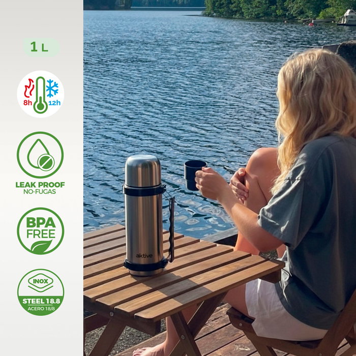 AKTIVE Botella Térmica Camping