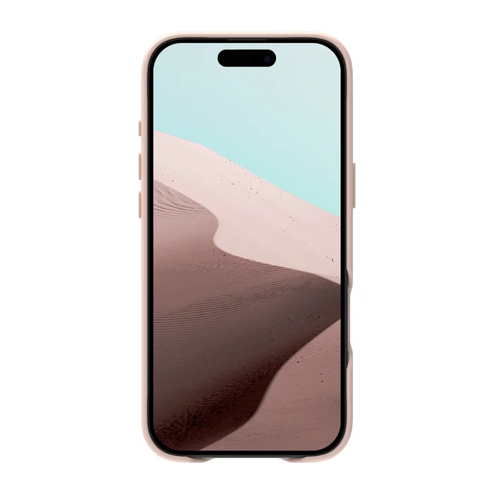 Dbramante1928 Funda para iPhone 17 Air - Modelo Roskilde ICON - Carcasa Trasera con MagSafe, Plástico Reciclado, Arena Rosa, Resistente a Caídas