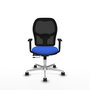 PIQUERAS Y CRESPO Silla de oficina Jorquera con mecanismo Sincro/Traslack, Azul y Negro