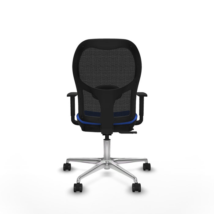 PIQUERAS Y CRESPO Silla de oficina Jorquera con mecanismo Sincro/Traslack, Azul y Negro