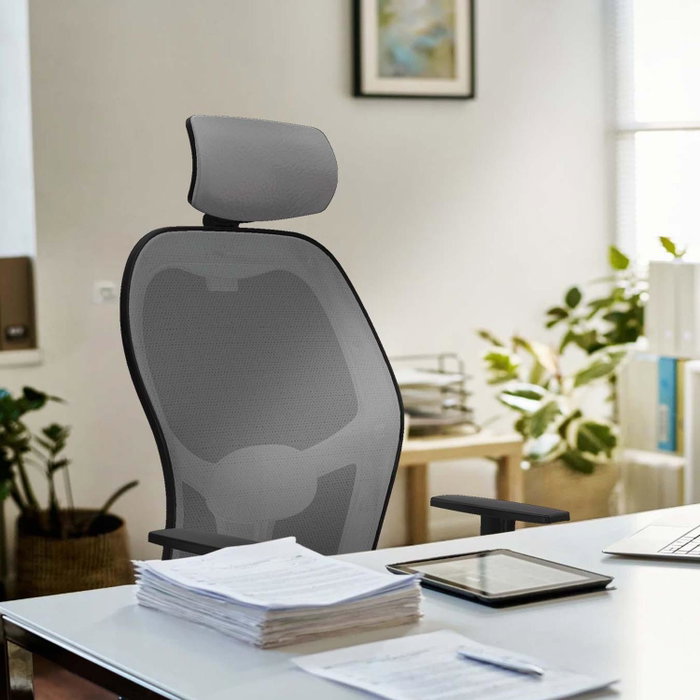 PIQUERAS Y CRESPO Silla de oficina Jorquera Azul claro y Gris