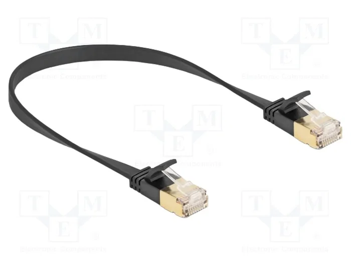 DeLOCK Cable de red Cat7 RJ45 plano de 0,3 m Negro DeLOCK Cable de red Cat7 RJ45 plano de 0,3 m Negro