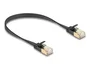 DeLOCK Cable de red RJ45 Cat.7 plano 0,3 m negro