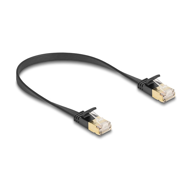 DeLOCK Cable de red Cat7 RJ45 plano de 0,3 m Negro DeLOCK Cable de red Cat7 RJ45 plano de 0,3 m Negro
