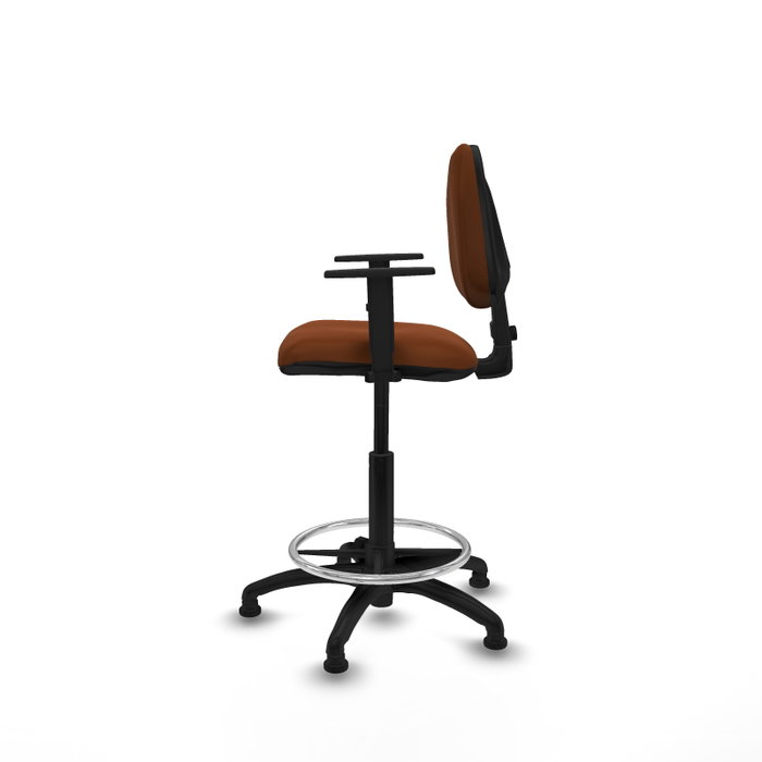PIQUERAS Y CRESPO Taburete Isso CP marrón con brazos 1D PIQUERAS Y CRESPO Taburete Isso CP marrón con brazos 1D