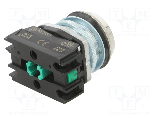 PROMET Interruptor de presión 30mm azul NA x2 PROMET Interruptor de presión 30mm azul NA x2