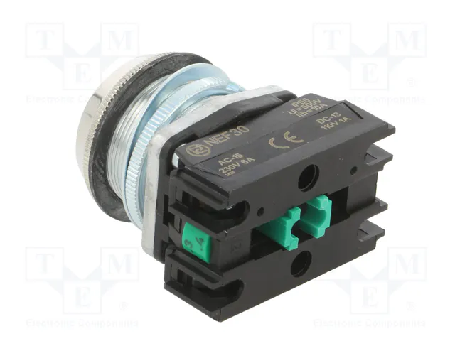 PROMET Interruptor de presión 30mm azul NA x2 PROMET Interruptor de presión 30mm azul NA x2