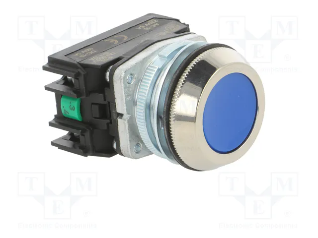 PROMET Interruptor de presión 30mm azul NA x2 PROMET Interruptor de presión 30mm azul NA x2
